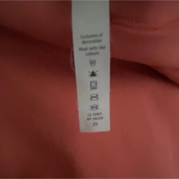 Lululemon AirWrap Hoodie Womens Size 10 Pink Punch Cropped Pullover Stretch - Picture 9 of 10